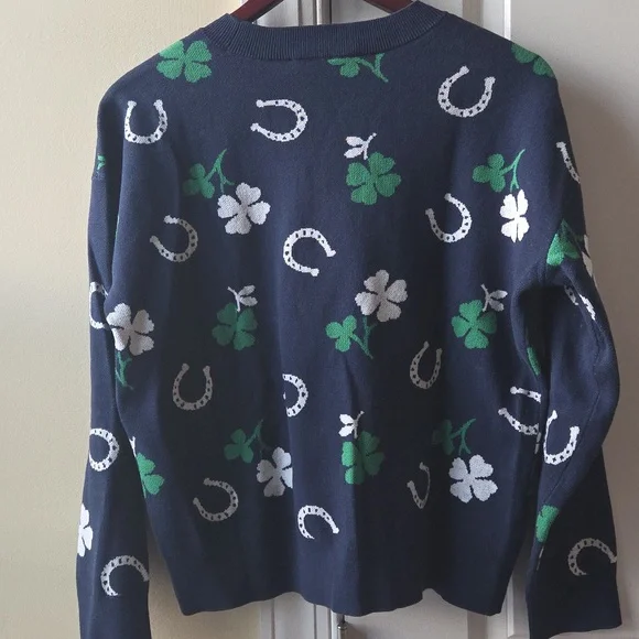 LOFT lucky horseshoe sweater size M - Picture 5 of 5